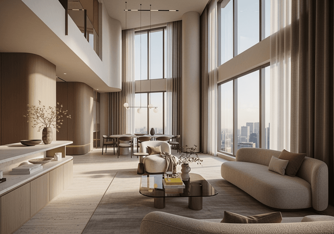 Modern living room scene representing Nona’s successful ₱36M property sale completed in 14 days through end-to-end client management.